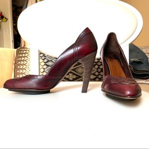 NWOB Isabella Fiore oxblood red pump